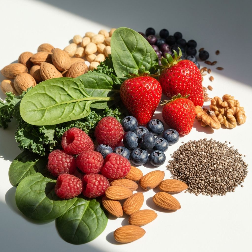 Colorful antioxidant-rich foods